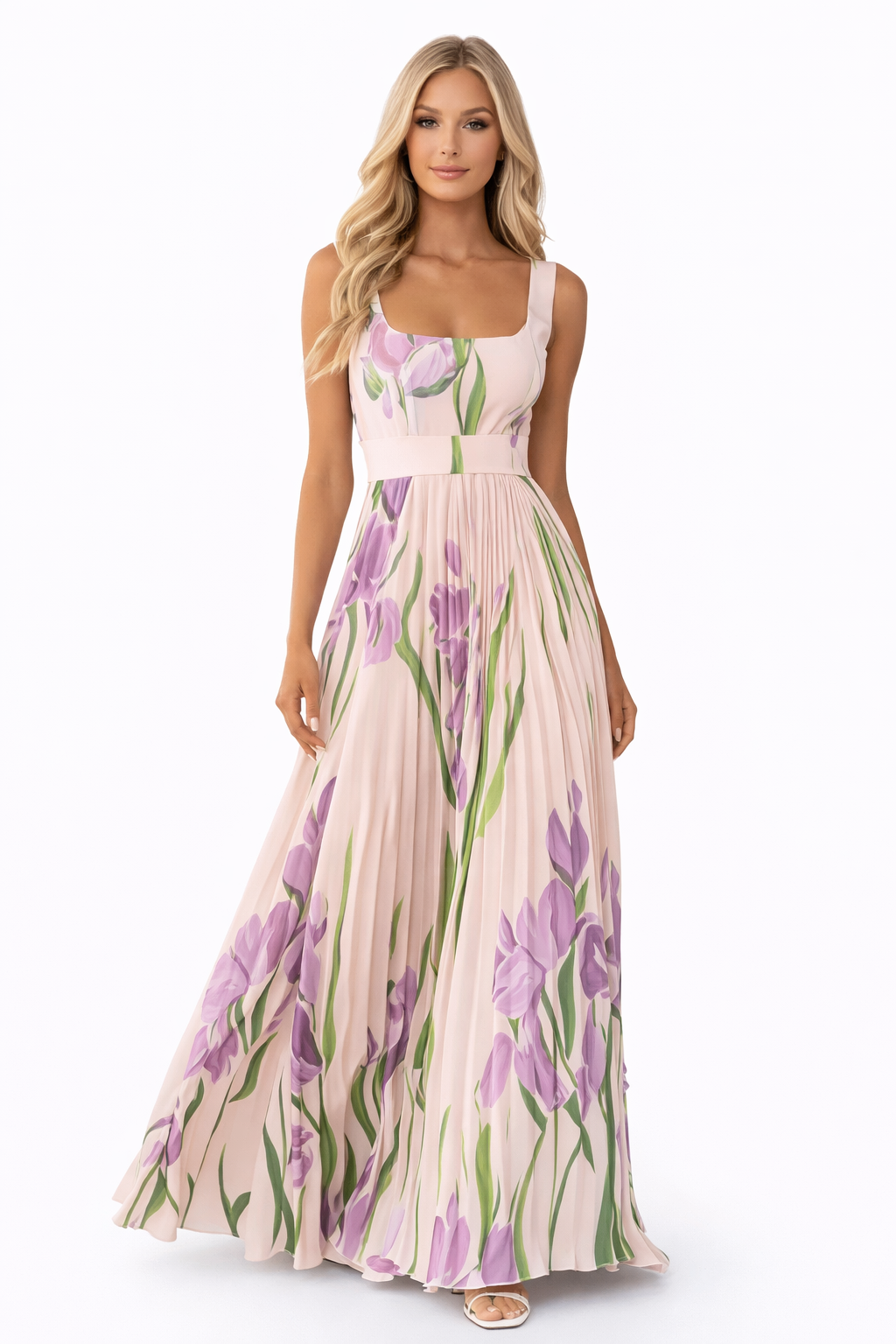 Cinty - Women's Sleeveless Chiffon Summer Maxi Dress-Maxi Dress - AS - Womens - Dresses-Lyrasue-Pink-XS-Lyrasue