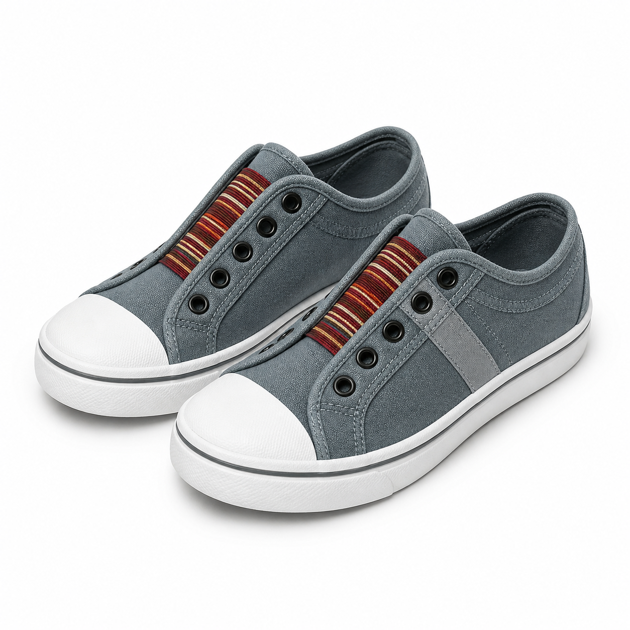 Jenny - Women's Comfortable Summer Slip On Sneakers-Sneakers Women-Lyrasue-Grey-UK 3 / EU 36-Lyrasue