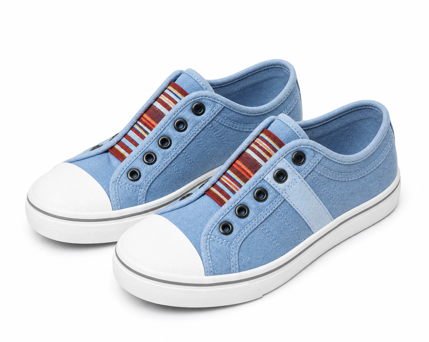 Jenny - Women's Comfortable Summer Slip On Sneakers-Sneakers Women-Lyrasue-Blue-UK 3 / EU 36-Lyrasue