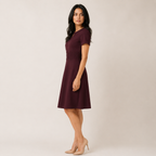 Piper - Women’s Elegant Lace Wedding Guest Midi Dress with Defined Waist-Women's Dress-Lyrasue-Red-S-Lyrasue