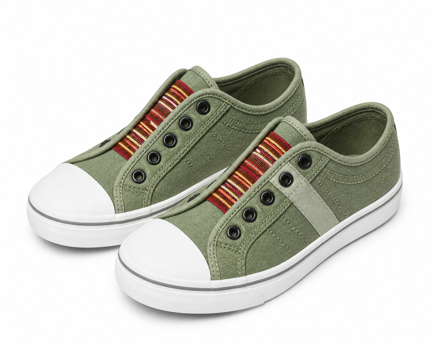 Jenny - Women's Comfortable Summer Slip On Sneakers-Sneakers Women-Lyrasue-Green-UK 3 / EU 36-Lyrasue