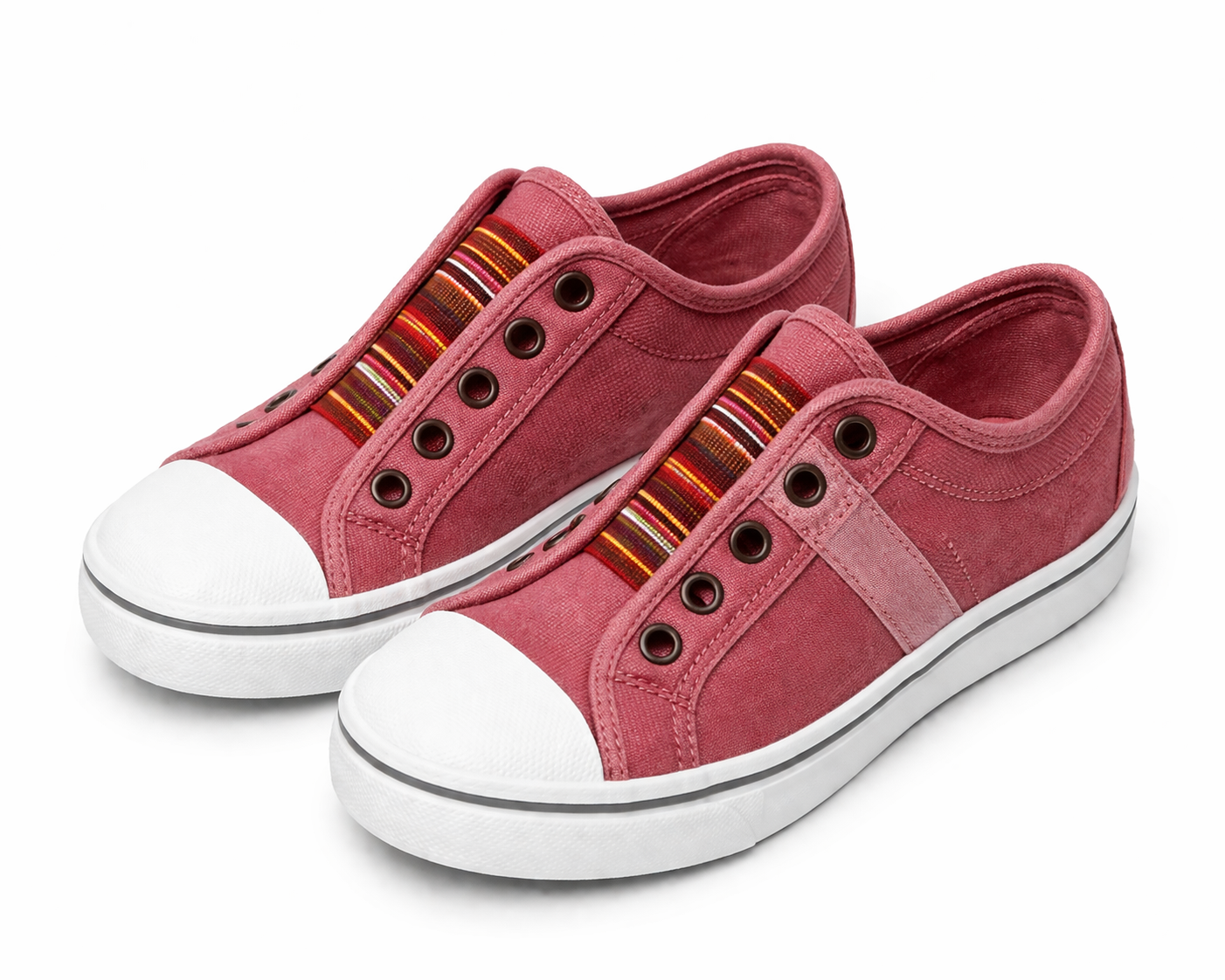Jenny - Women's Comfortable Summer Slip On Sneakers-Sneakers Women-Lyrasue-Red-UK 3 / EU 36-Lyrasue