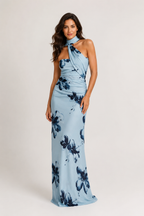 Briar - Women’s Floral Halter Neck Maxi Dress-Dress-Peppermayo-Lyrasue-Blue Black Floral-S-Lyrasue