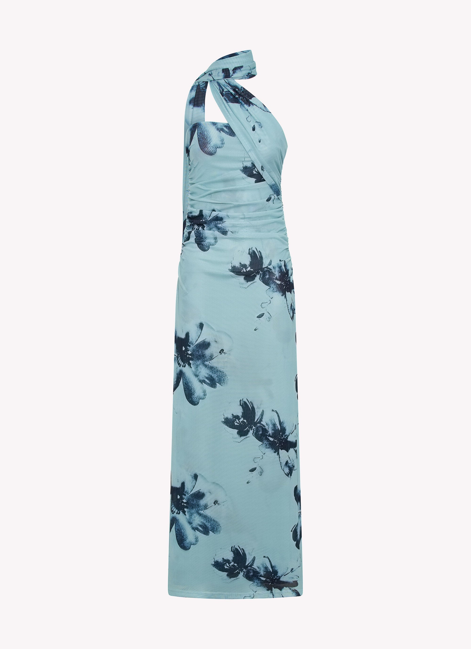 Briar - Women’s Floral Halter Neck Maxi Dress-Dress-Peppermayo-Lyrasue-Blue Black Floral-S-Lyrasue
