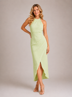 Bristol - Women's Sleeveless Pleated Midi Dress midi-jurk-Lyrasue-S-Green-Lyrasue
