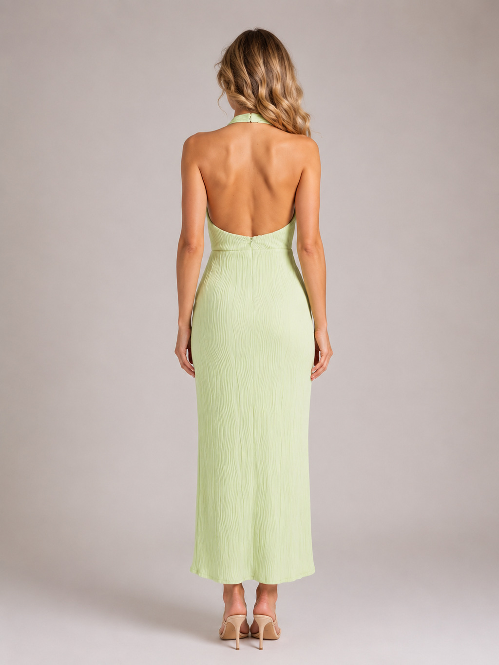 Bristol - Women's Sleeveless Pleated Midi Dress midi-jurk-Lyrasue-S-Green-Lyrasue