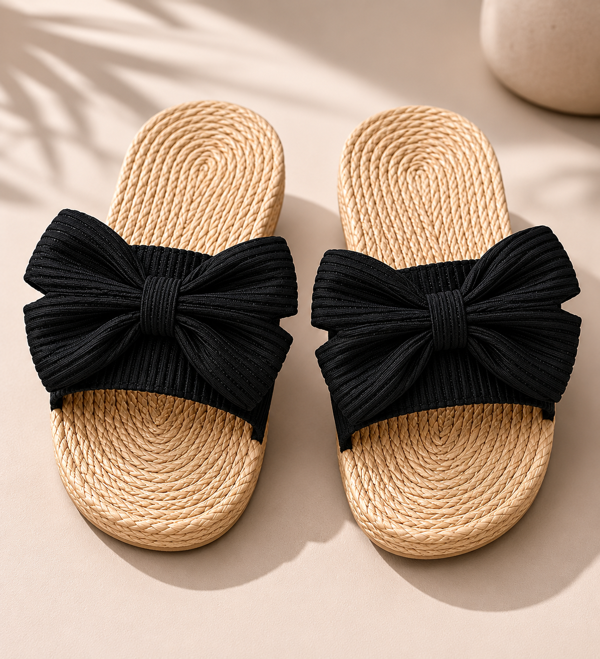 Jenna - Women’s Comfortable Boho Sandals with Bow Detail-Lyrasue-Beige-36-Lyrasue