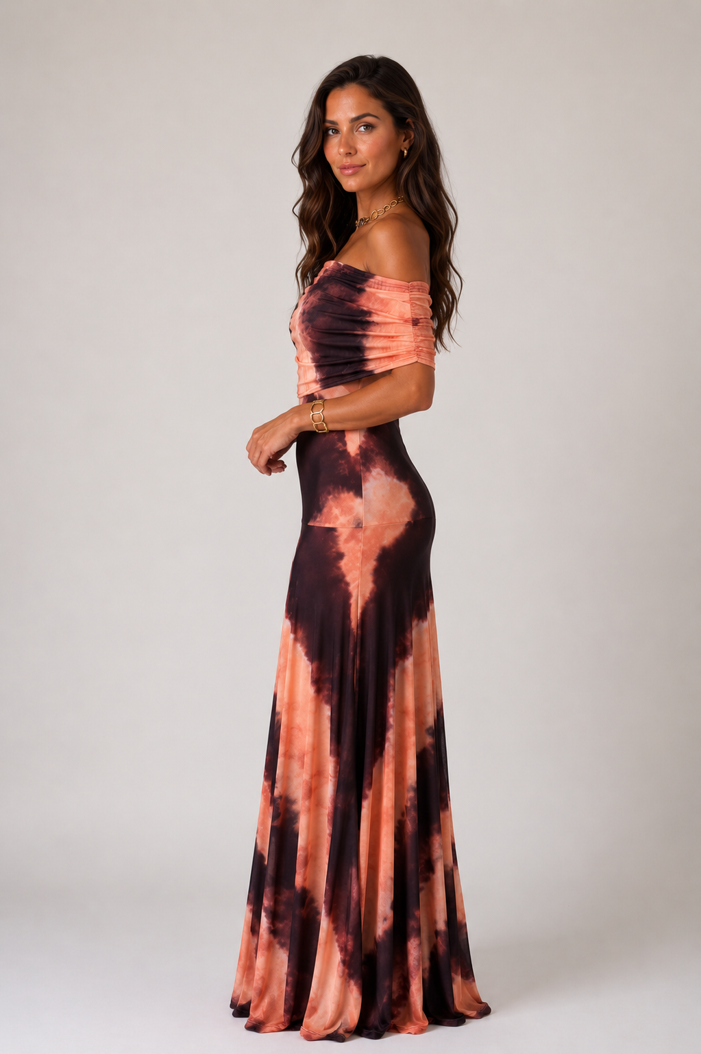 Harlow - Women's One Shoulder Maxi Evening Dress-Lyrasue-Brown-XS-Lyrasue