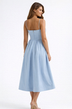Kate – Women's Flowing Sleeveless Midi Summer Occasion Dress-Women's Dresses-Lyrasue-White-S-Lyrasue