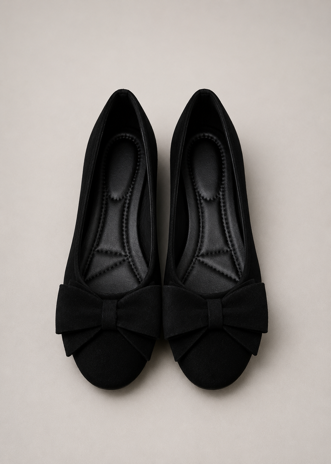 Kelsey - Women’s Comfortable Ballet Flats with Bow Detail-Ballerinas-Lyrasue-Black-35-Lyrasue