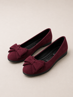 Kelsey - Women’s Comfortable Ballet Flats with Bow Detail-Ballerinas-Lyrasue-Dark Green-35-Lyrasue