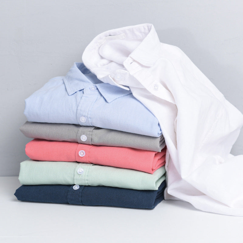 Levy - Men’s Classic Linen Button-Up Shirt-Men Shirts Casual_shirts-Lyrasue-White-S-Lyrasue
