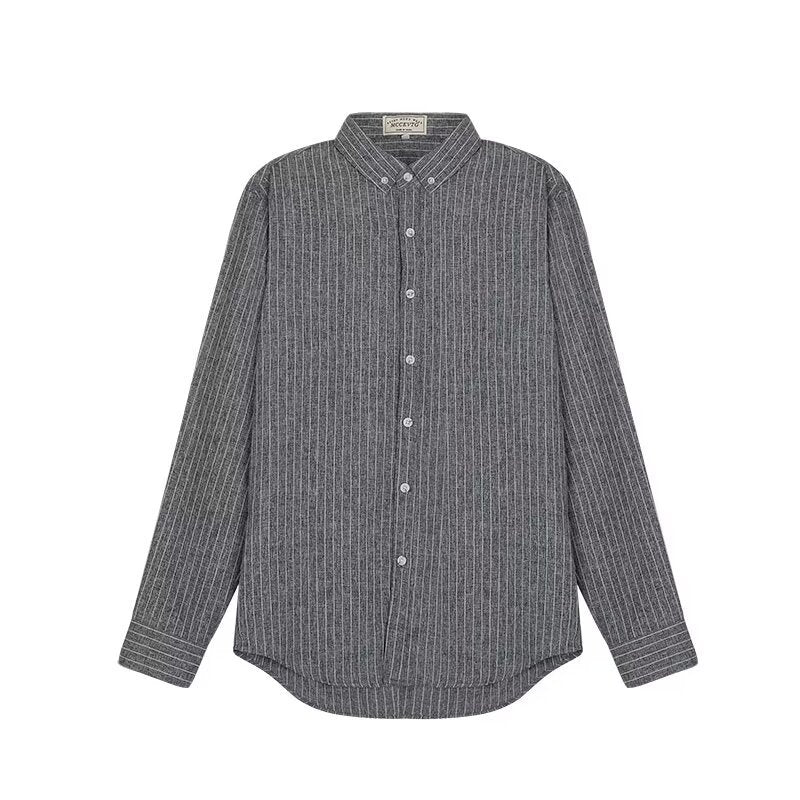 Marlon - Men's Tailored Long Sleeve Dress Shirt-Men Shirts Dress_shirts-Lyrasue-Grey-M-Lyrasue