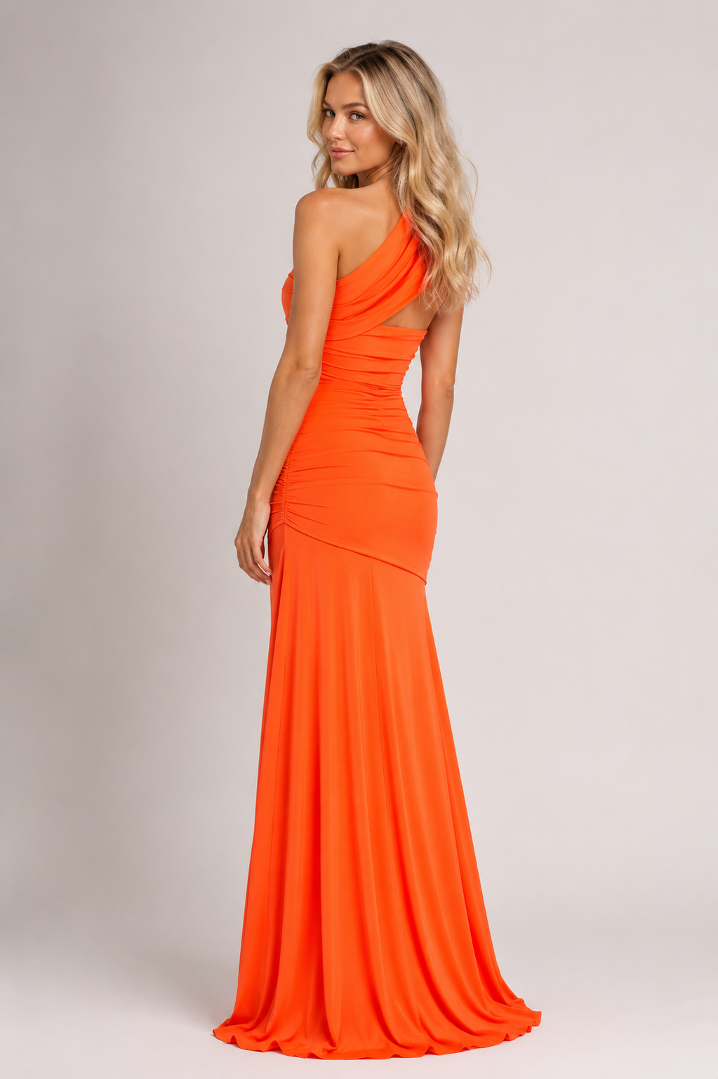 Monroe - Women's Ruched Maxi Evening Dress-Maxi dresses-Lyrasue-Rose-XS-Lyrasue