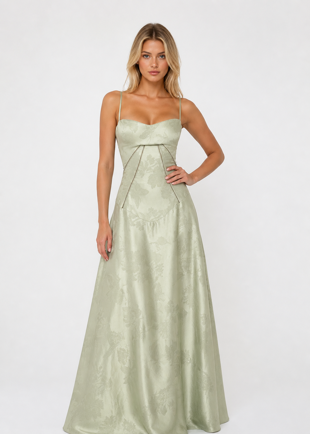 Natalie - Women's Summer Floral Maxi Dress-Dress-Lyrasue-Pistachio green-XS-Lyrasue