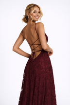 Olivia - Women's Floral Sleeveless Wedding Guest Maxi Dress-Maxi Dress - AS - Womens - Dresses-Lyrasue-Cherry-XS-Lyrasue