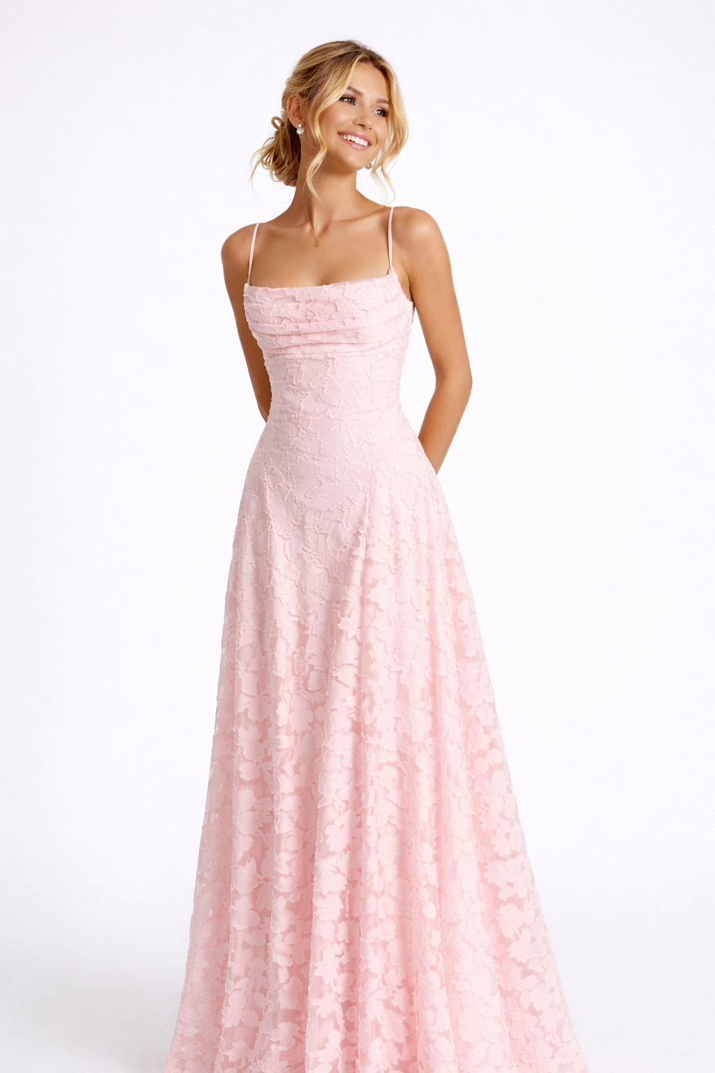 Olivia - Women's Floral Sleeveless Wedding Guest Maxi Dress-Maxi Dress - AS - Womens - Dresses-Lyrasue-Pink-XS-Lyrasue