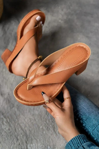 Rachael - Women’s Metallic Toe Post Block Heel Sandals-Lyrasue-Gold-3-Lyrasue