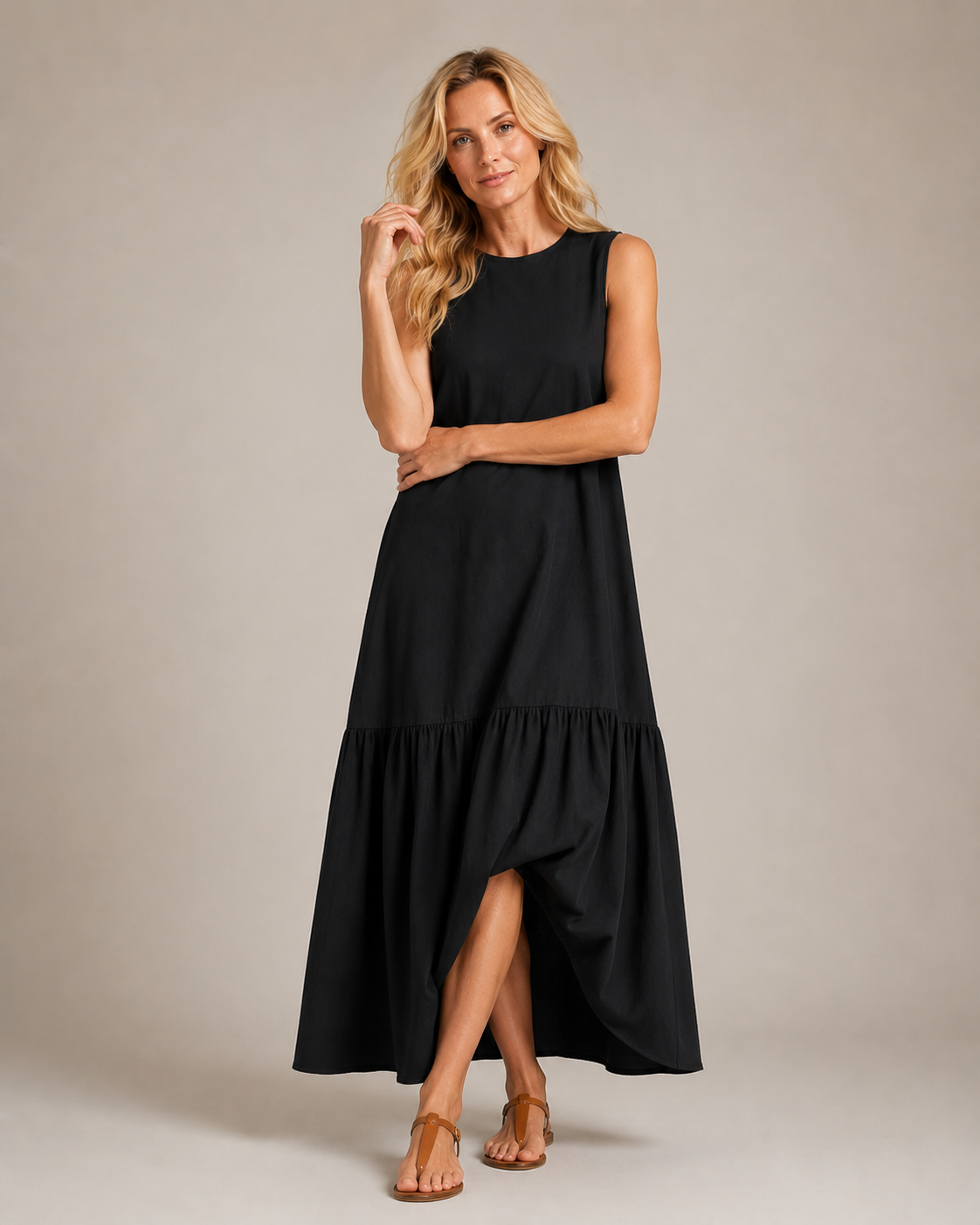 Remi - Women's Black Tulle Midi Dress-Midi Jurken-Lyrasue-XS-Black-Lyrasue