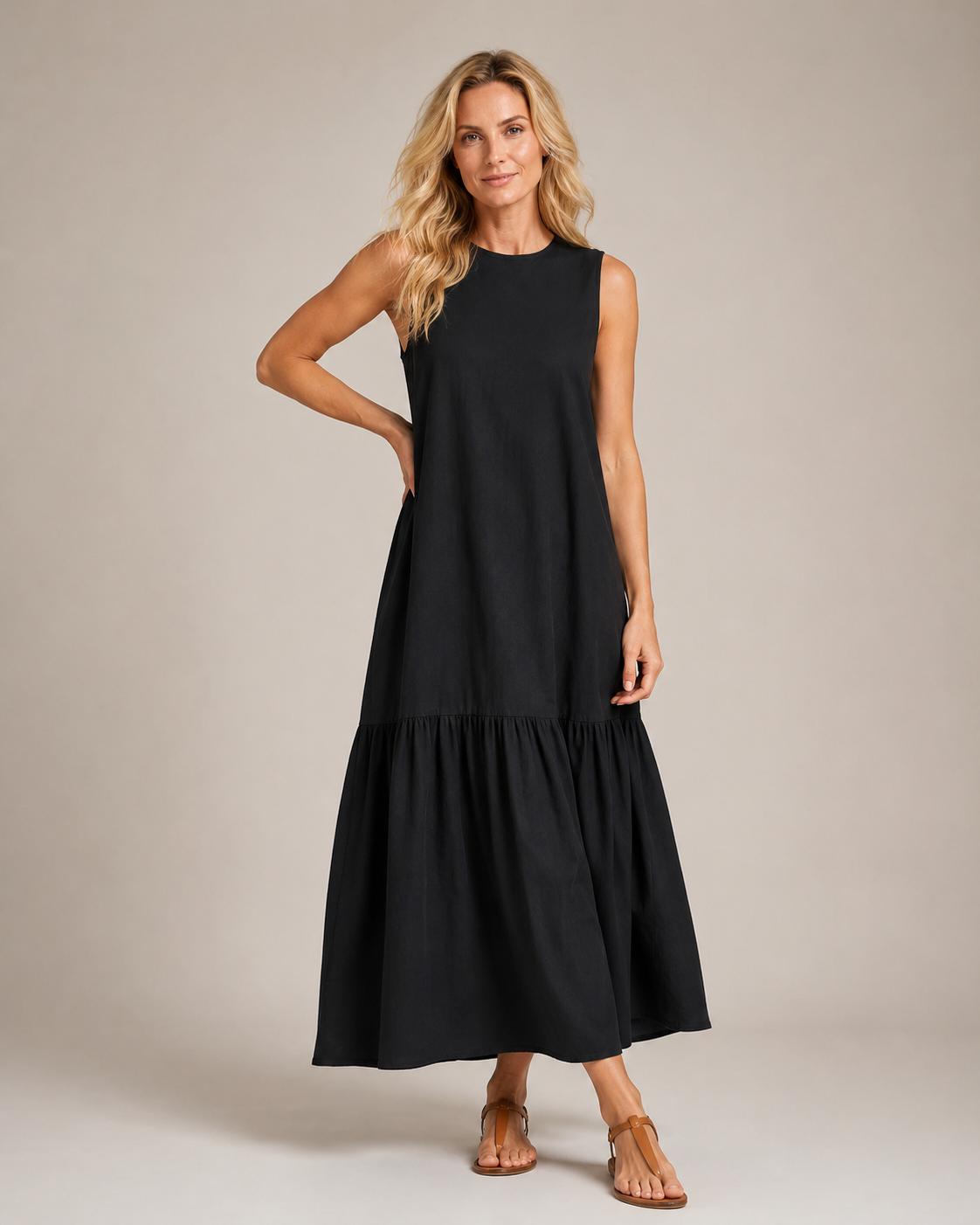Remi - Women's Black Tulle Midi Dress-Midi Jurken-Lyrasue-XS-Black-Lyrasue