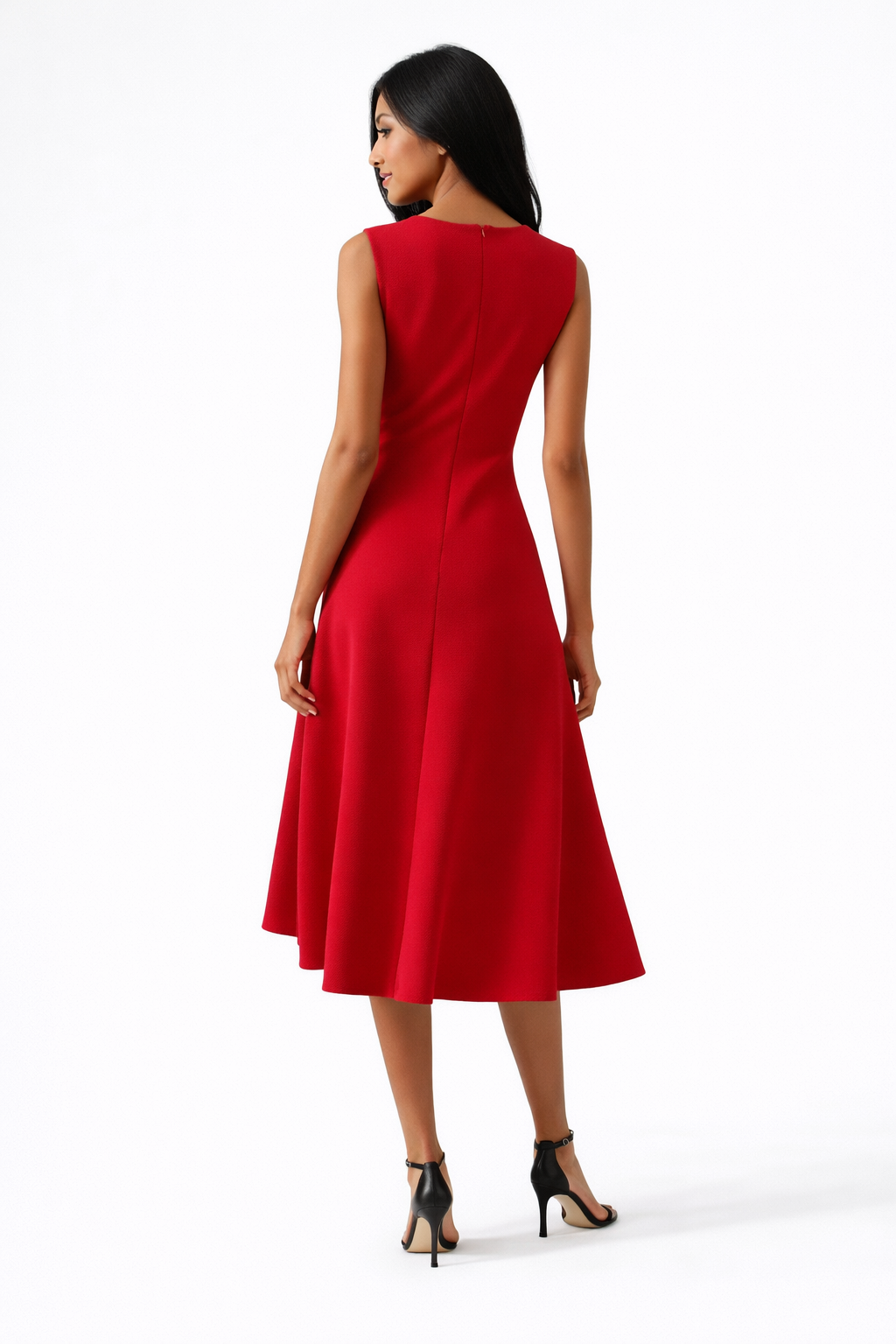 Ruby - Women's Draped Asymmetric Midi Summer Dress-Lyrasue-Cream-S-Lyrasue
