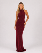 Santonella - Women's Elegant Maxi Evening Dress-Dresses-Lyrasue-Burgundy-S-Lyrasue