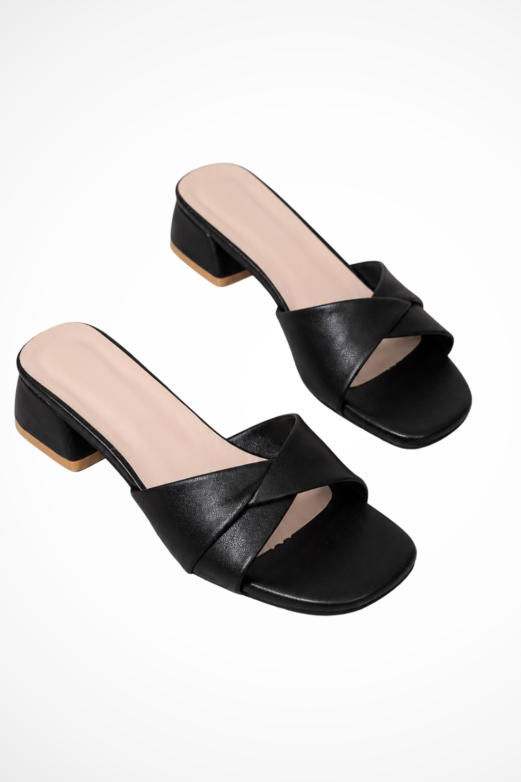 Titi - Women’s Cross Strap Block Heel Sandals-Lyrasue-2.5-Black-Lyrasue